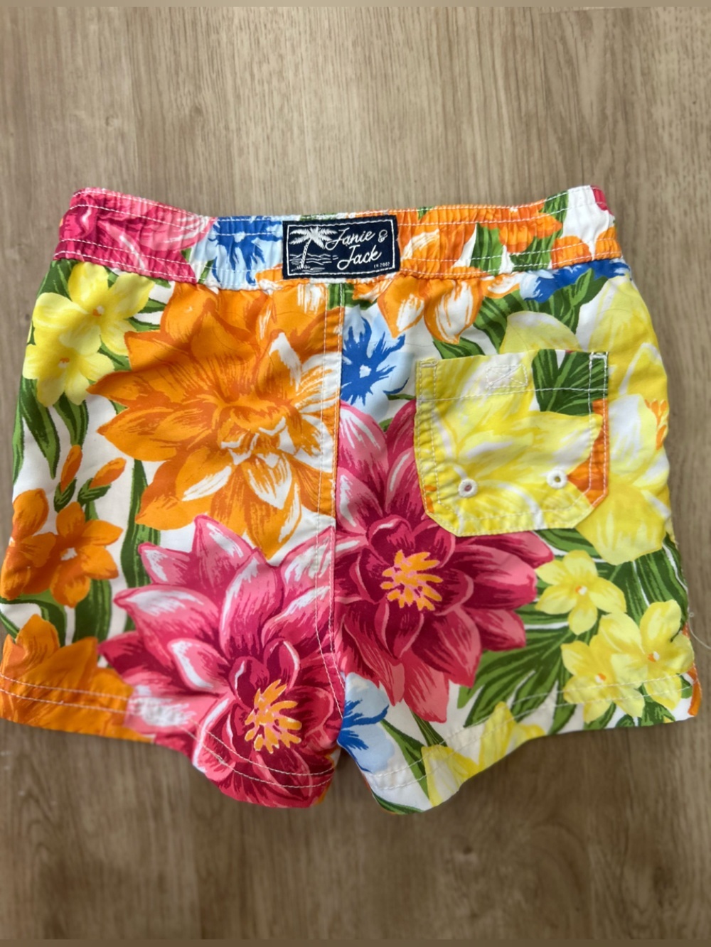 Janie & jack floral mesh lined 18-24mo swim trunks bottoms vacation beach resort - Picture 2 of 3